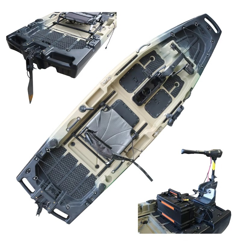 Fishing Kayak Pedal Drive - 1 Kişilik HDPE/PE Üstten Oturmalı CE